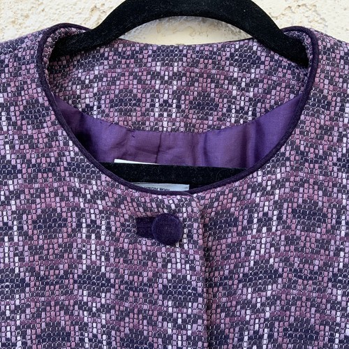 Vintage Pendleton Size 16 100% Virgin Wool Jacket Blazer Purple/Black Preppy - Picture 13 of 22