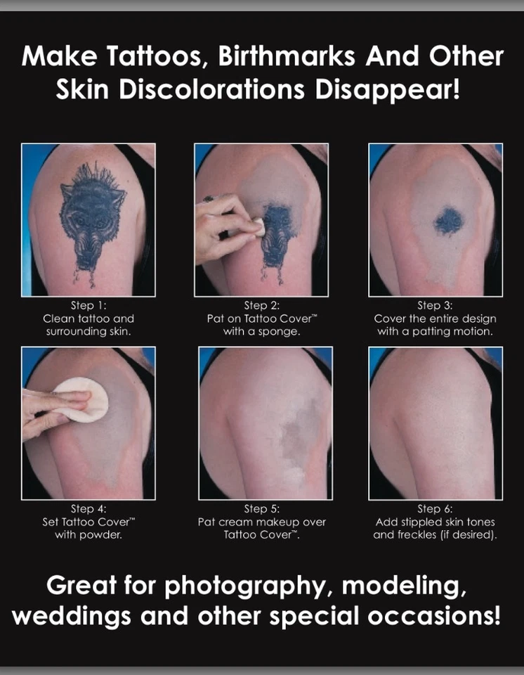 Mehron Pro ColoRing TATTOO COVER 5 Shade tattoo concealer pallette Birthmarks To - image 2 of 2