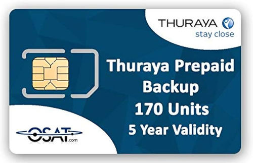 Carte SIM de sauvegarde prépayée Thuraya Satellite avec 170 unités valable 5 ans - Photo 1 sur 7