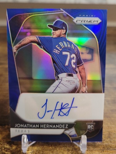 2020 Panini Prizm Rookie Autographs Prizm Blue RA-JH Jonathan Hernandez /99 SP