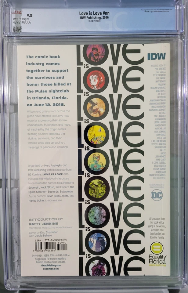 Love is Love CGC 9.8:IDW 出版:第一期哈利波特漫画:第三版 — 第 3/3 张图片