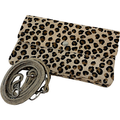 Leo Leder Tasche 3 Fächer Umhängetasche leicht klein  Crossbody BÜ