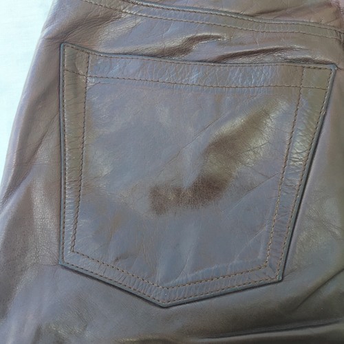 Gap Womens Boot Cut Leather Pants Size 4 Brown 28x29 - Picture 8 of 9