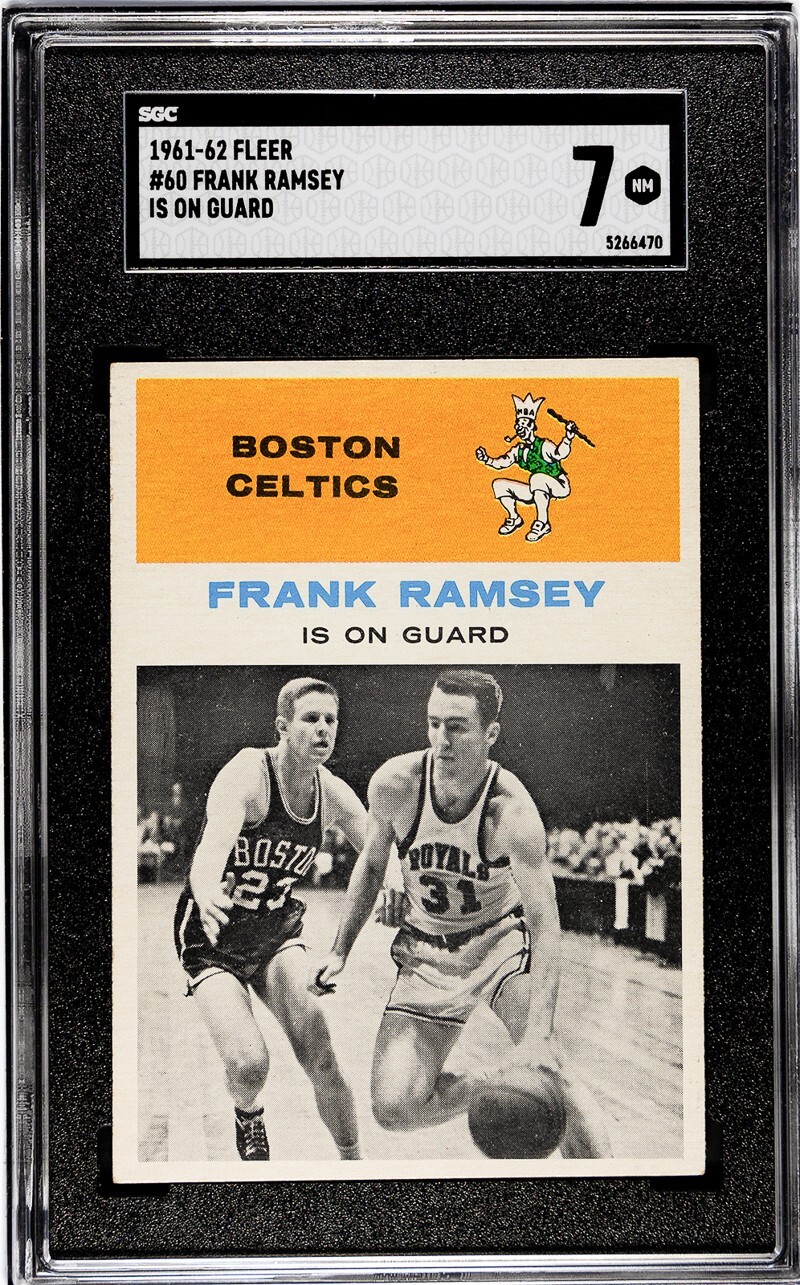 1961-62 Fleer in action Frank Ramsey sgc 7 # 60
