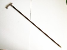VTG Antique Sterling 925 Floral Victorian Style Repousse Walking Stick Cane 36"