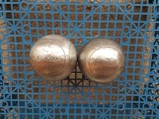 Ancienne boule OBUT X Cou ancien joueur pétanque collection doublette triplette 