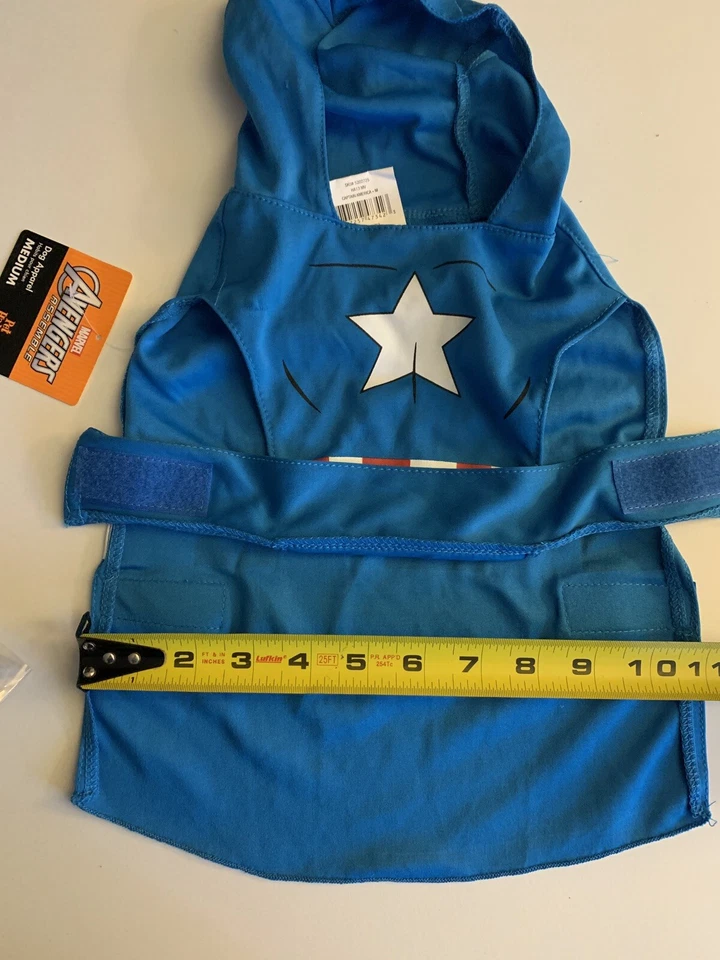 NUEVO CON ETIQUETAS Disfraz de Perro Capitán América Marvel Vengadores Talla Mediana Halloween Superhéroe Foto 4 de 4
