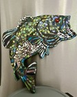 Sea Bass Stained Glass Mosaic Ocean Fish Wall Sculpture