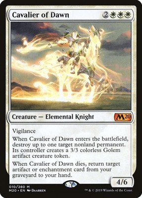 MTG Magic the Gathering Cavalier of Dawn (10/358) Core Set 2020 LP
