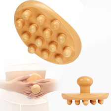 Wood Therapy Massage Tools, Cellulite Massager Roller Wooden Body Brush Fascia B