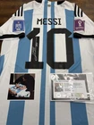Lionel Messi Signed Autographed Soccer Jersey Argentina FIFA World cup 2022 COA