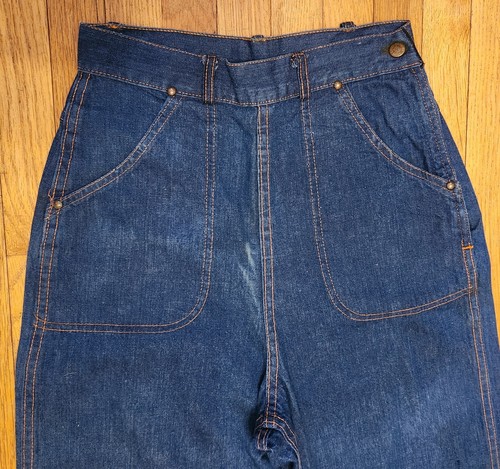 1940s Vintage Side Zip Jeans Size 24” Universal Steer Buster Brand Chicago - Picture 12 of 23