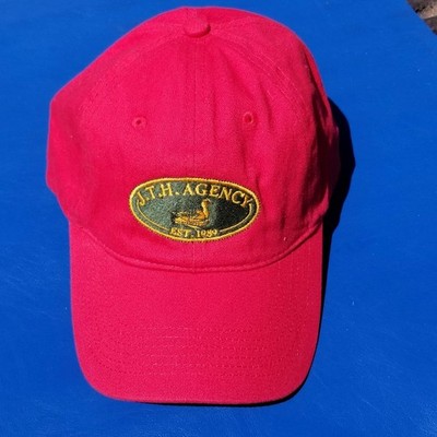 J.T.H. Agency EST 1993 Red Baseball Cap Port & Company Adjustable Hat 1990s