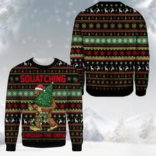 Bigfoot Christmas Funny Sasquatch Fake Ugly Sweatshirt