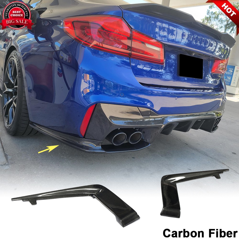 For BMW 5 Series G30 G38 M-SPORT Carbon Fiber Rear Bumper Diffuser Lip Splitters