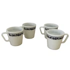 Vtg Corelle Old Town Blue Onion Coffee Tea Cups Mug Set of 4 Corning D Handle