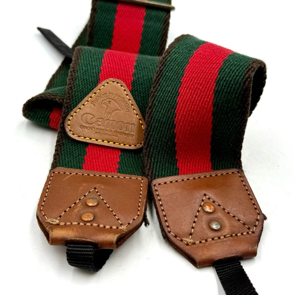 canon camera neck strap Green/ Red  Vintage  - Image 2 of 4