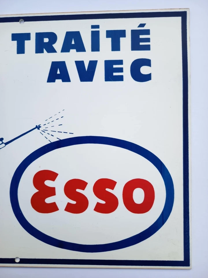 Ancienne Plaque Pin Up Esso Goutte D'huile No Plaque Émaillée - Photo 3/4