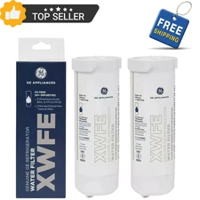 2 Pack GE XWFE Refrigerator Water Filter Replacement–No Chip Required Fits GE