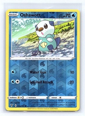 Oshawott Reverse Holo 033/185 SWSH04: Vivid Voltage Common NM