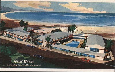 Mexico Hotel Bahia on Todos Santos Bay,Ensenada Mike Roberts Vintage Postcard
