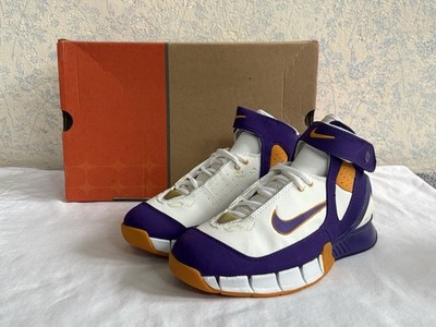 Nike Air Zoom Huarache 2K5 Lakers Kobe Bryant White Purple Gold 3.5Y 310872-151