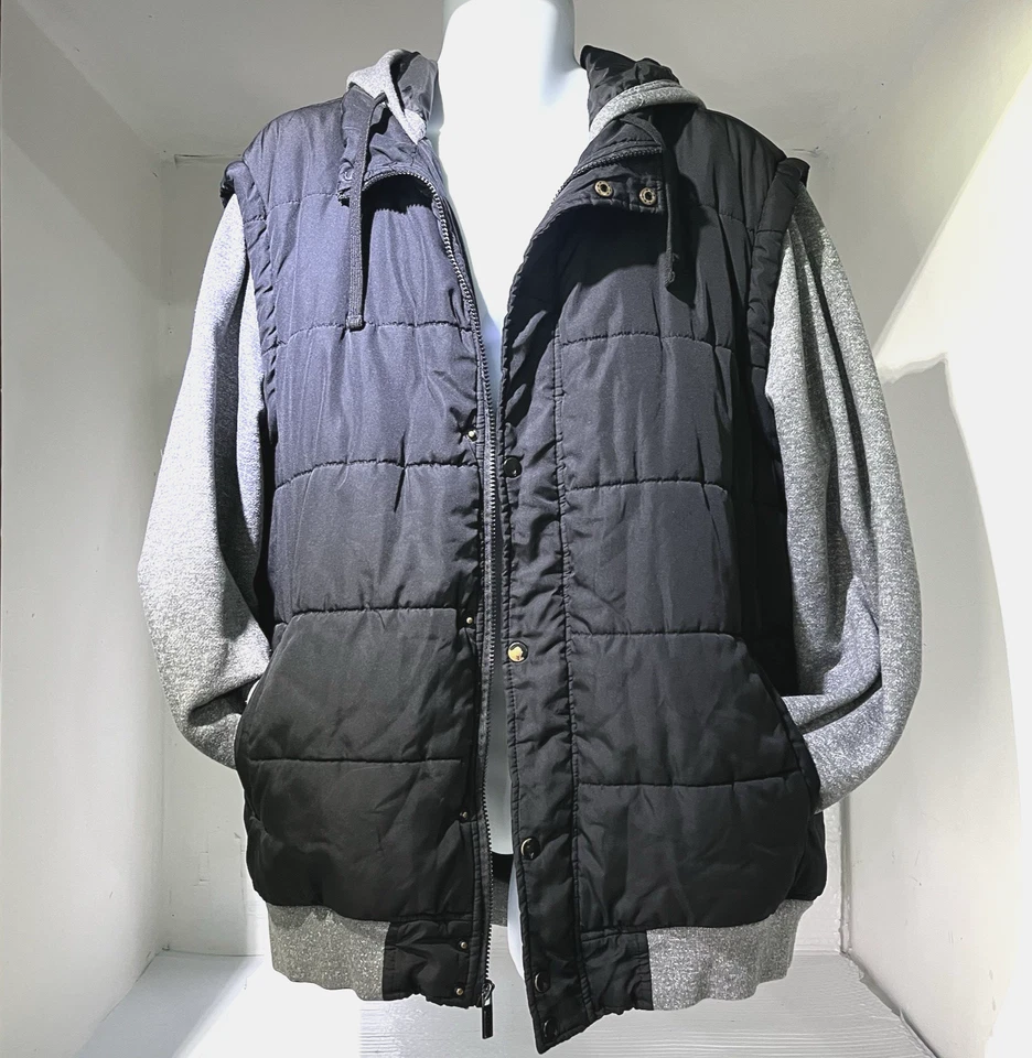Vintage Zoo York Unbreakable Coat Hoodie Men's  XXL Puffer Vest Jacket Full  Zip - Image 3 of 4