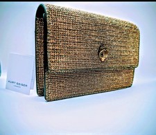 RARE??KURT GEIGER EM GOLD CRYSTAL SHOREDITCH BAG LAST ONE 