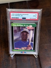 1989 Donruss The Rookies Ken Griffey, Jr. Rookie RC #3 Mariners PSA 9