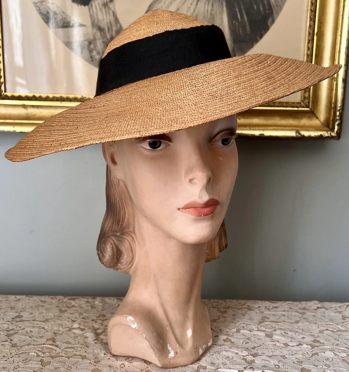 Wide Brim Straw Original Vintage Hats for Women for sale | eBay display picture 1
