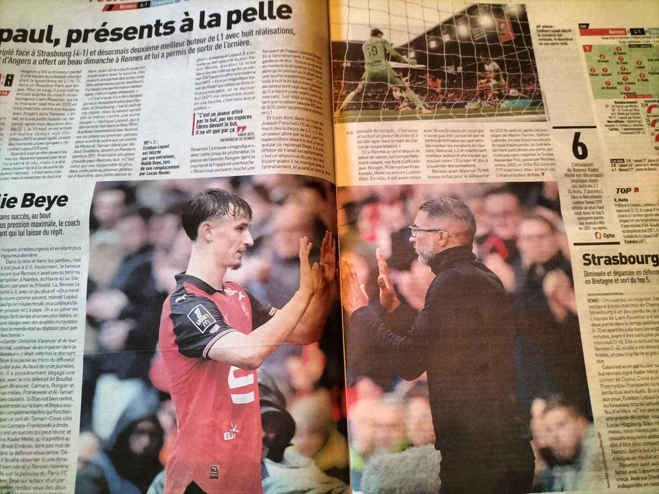 L'EQUIPE 3 novembre 2025- BREST 0-0 LYON, RENNES 4-1 STRASBOURG, NANTES 0-2 METZ - Image 4 of 4