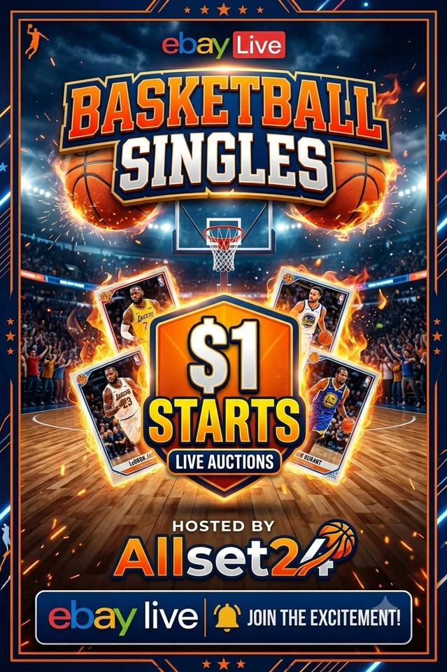 Basketball Singles - $1 Starts w/Allset24 - Reduced Shipping!
