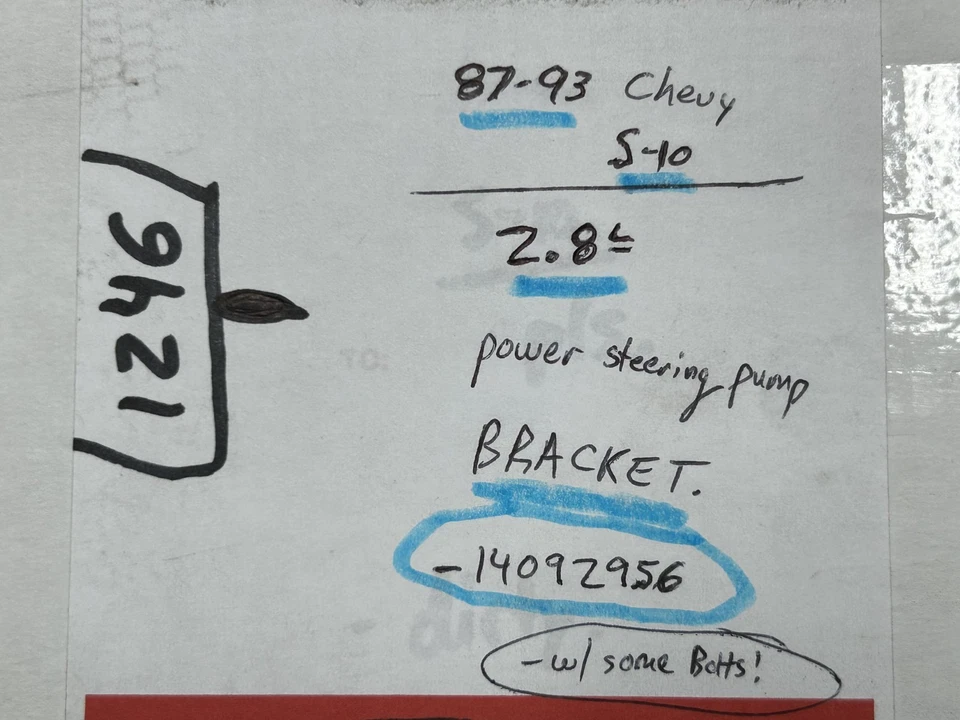 87-93 Chevrolet S-10 Blazer GMC Jimmy 2.8L Soporte de bomba de dirección asistida 14092956 Foto 2 de 4