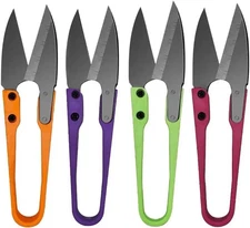 HAISHANG 4 Pack Bonsai Pruning Scissors Small Shears Garden Clippers Stainless