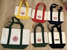 Trader Joe’s Mini Canvas Tote Bags And Large Green Canvas Tore Bag