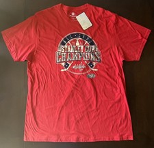 Fanatics Washington Capitals 2018 STANLEY CUP CHAMPIONS Red T-Shirt Adult XL