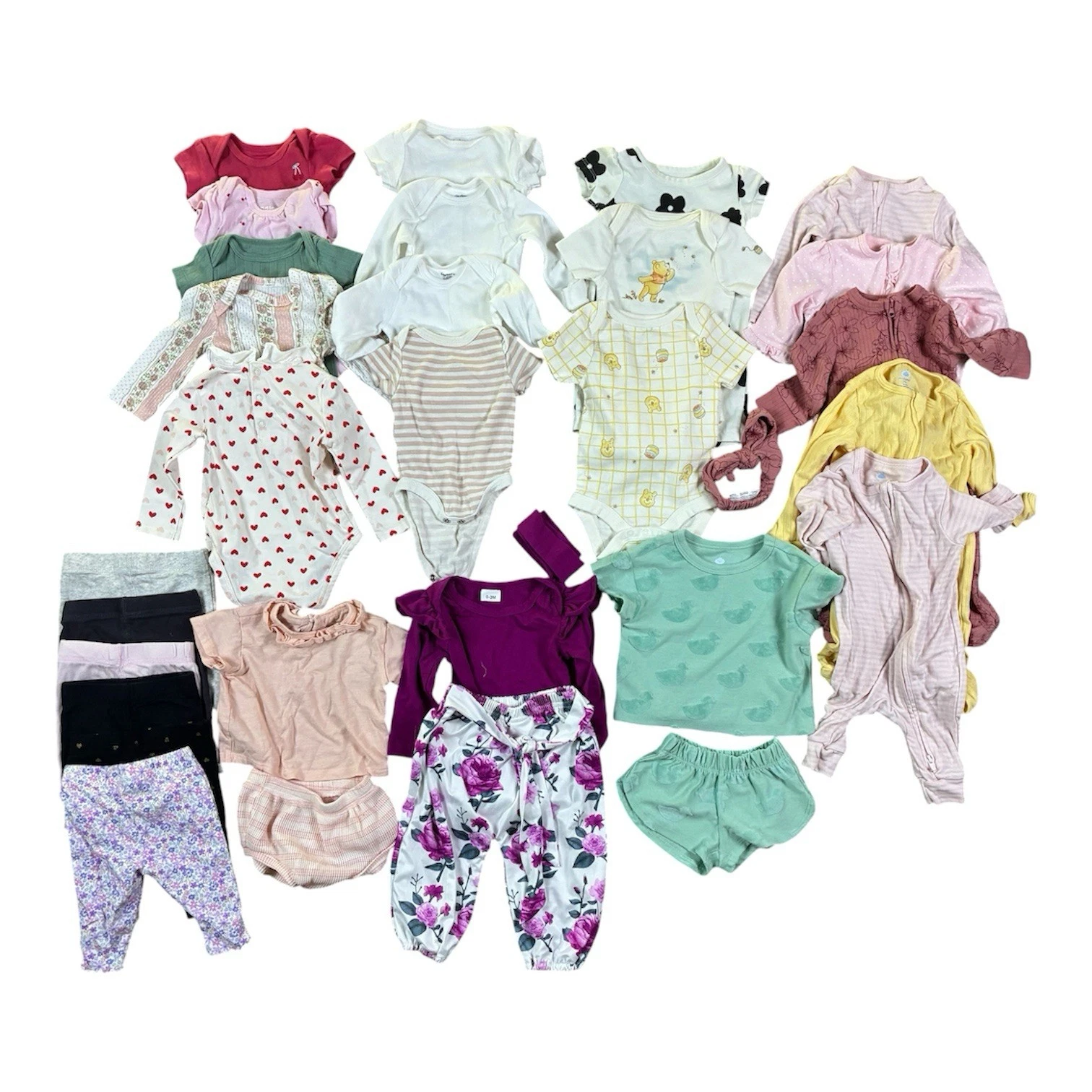 Baby Girl Newborn NB 0-3 Months Clothing Lot 30 Pieces Bulk Summer All Season