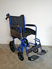 Lightweight Aluminium Transit Folding  Days Wheelchair with Brakes -  9kg Weight