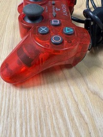 Sony PlayStation 2 PS2 DualShock 2 SCPH-10010 OEM Controller Clear Red Japan