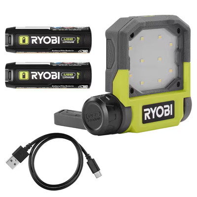 USB Lithium Flip Light Kit with USB Lithium 2.0Ah Rechargable Battery