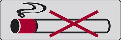 START Aufkleber Verbotensschild Nicht Rauchen 15CMx5CM Rotes Symbol