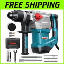 Corded Electric 1-1/4 Inch Hammer Drill with SDS-Plus System & Ergonomic Design