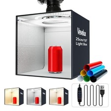 10"x10" Mini Photo Studio Light Box with 120 LED Lights Dimmable 10inch