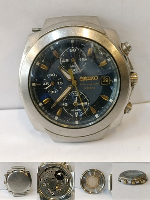 #ad NOT WORKING REPAIR SPARE FOR PARTS SEIKO CHRONOGRAPH QUARTZ 7T62 0EE0 JAPAN $44.10