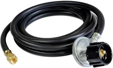 Universal QCC1 Low Pressure Propane Regulator 12ft Hose 3/8" Flare Nut Grill