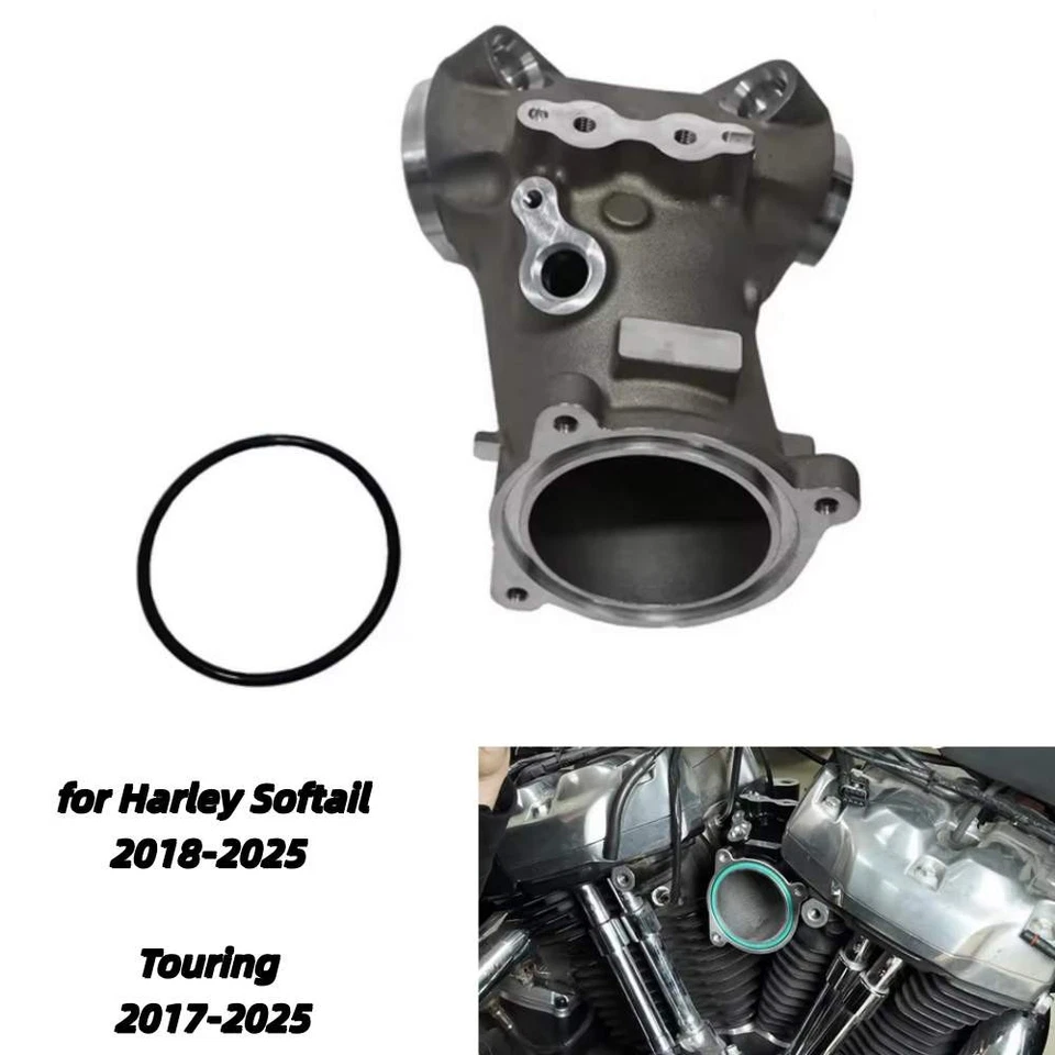 Entrada de aire 57 mm para colector de culata de 55 mm para Harley Road Glide FLTRXS M8 17-25 Foto 2 de 4