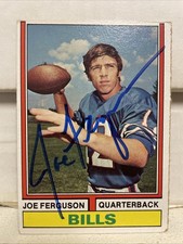 Joe Ferguson -Arkansas- Buffalo Bills Autographed Rookie Card. rookie card picture