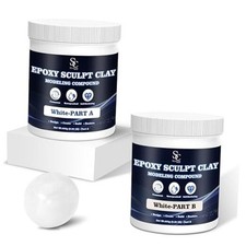 Epoxy Putty Sculpt Clay, 2 Part A  B for Sculpting, Modeling, 1 Pound White
