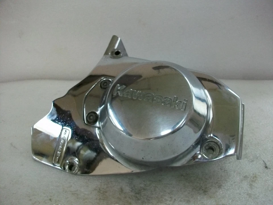 Chrome! 1981 1982 1983 Kawasaki KZ1100A Shaft DR Left Engine Cover Front - Imagem 3 de 4