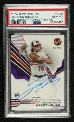 2024 Pristine Purple Pulsar Refractor 88/99 Jackson Holliday Rookie Auto RC 14mf